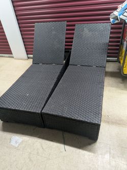 Wicker patio  2pc chair set