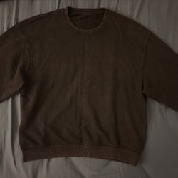 [Zara] Vintage Crewneck Sweatshirt & Open-Knit Cardigan