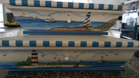 Nautical corner shelves