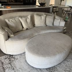 Crate & Barrel Sofa w/ Ottoman