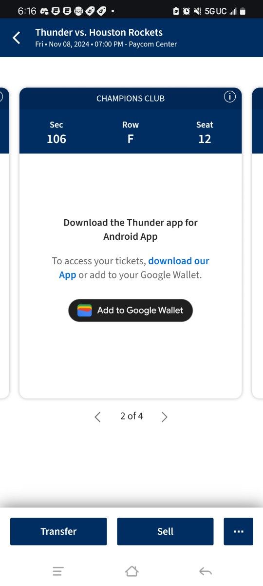 Thunder Tickets