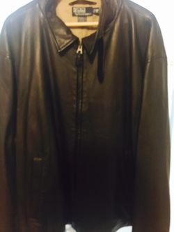 Mens polo Ralph Lauren leather jacket 3xlt Brand new w/o tags