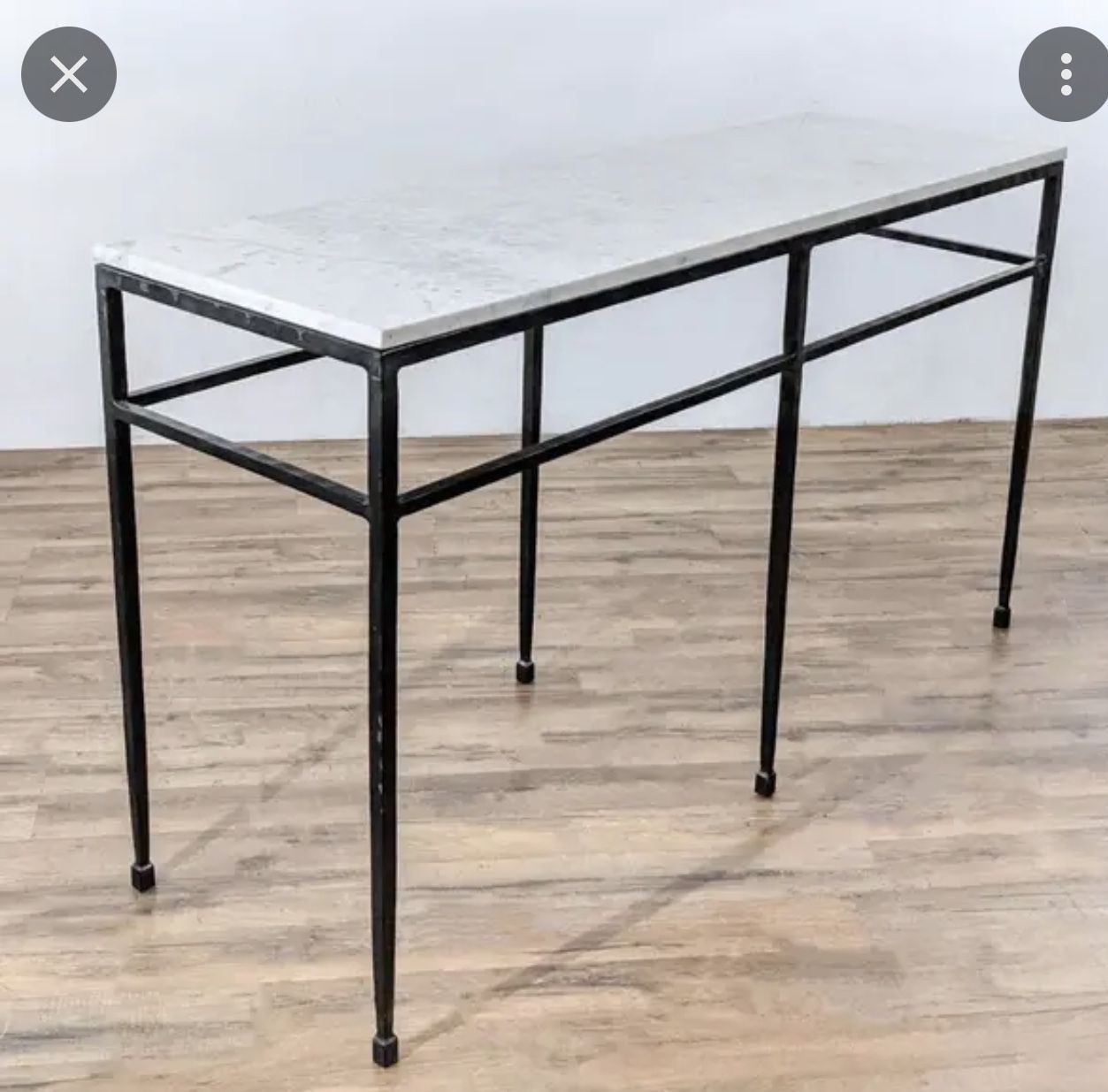 Crate & Barrel Marble Console Table