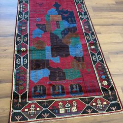Hand Knotted Wool Afghan Rug