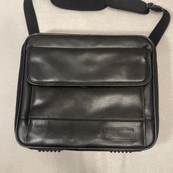 Targus Black Leather Laptop / Computer Bag – Durable & Professional