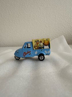 Very Rare Vintage 2006 Japan, Tomica Disney Pixar Diecast Mini Car, Chicken Little, Daihatsu Midget, Scale 1/50, New Never Used