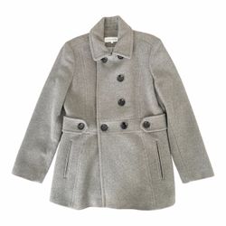 Calvin Klein Gray Double-Breasted Wool Coat