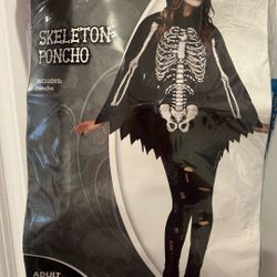 One Size Fits All Skeleton Poncho