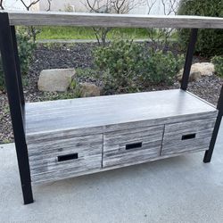 Gray Solid Wood Entry Table Dresser Furniture 