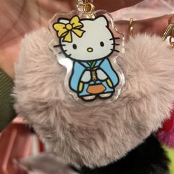 Hello Kitty Furry Heart Key Chain $10