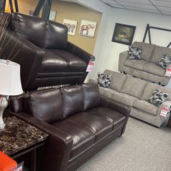 Clearance!!!! Leather Sofa And Loveseat