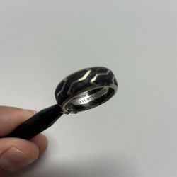 David Yurman Forged Carbon Band Ring 18k