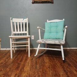 Antique chair and rocker