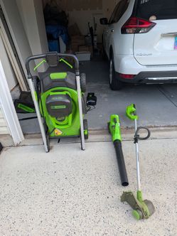 Greenworks Pro 60V Lawn Mower PLUS 40V Blower & String Trimmer Set and MORE!!