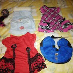 3 Dog Dresses & Floaty $10 -Ship $3.50 Or Deltona, FL Pickup