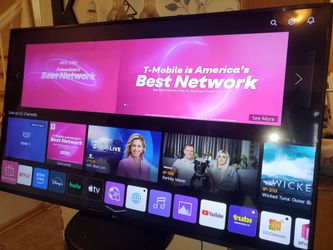 70" LG smart tv streaming apps 4k like new great quality pic no scratch.  Still have the legs has remote