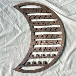 Moon shaped jewelry earring holder