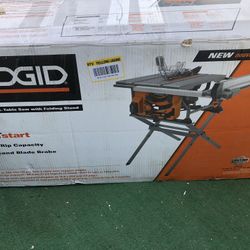 RIDGID 10 in. Table Saw with Folding Stand