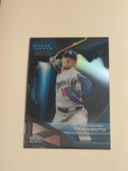 Yoshinobu Yamamoto Topps Chrome Black 063/150