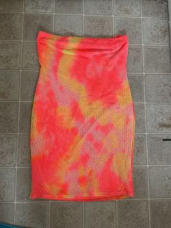 Neon Strapless body on dress