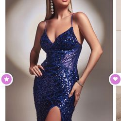 Beautiful Fitted sequins Slit Gown