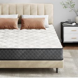 Queen Mattress,10 Inch Hybrid Mattress in a Box with Memory Foam,Motion Isolation Individually Wrapped Pocket Coils,Medium Firm CertiPUR-US Certified