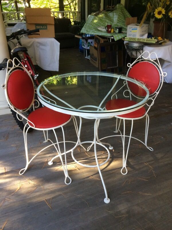 Wrought iron 50's bistro set