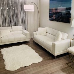 White Leather Sofa Sets 