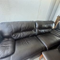Brown Large Leather Sofa