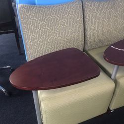 Lounge chair with attached table