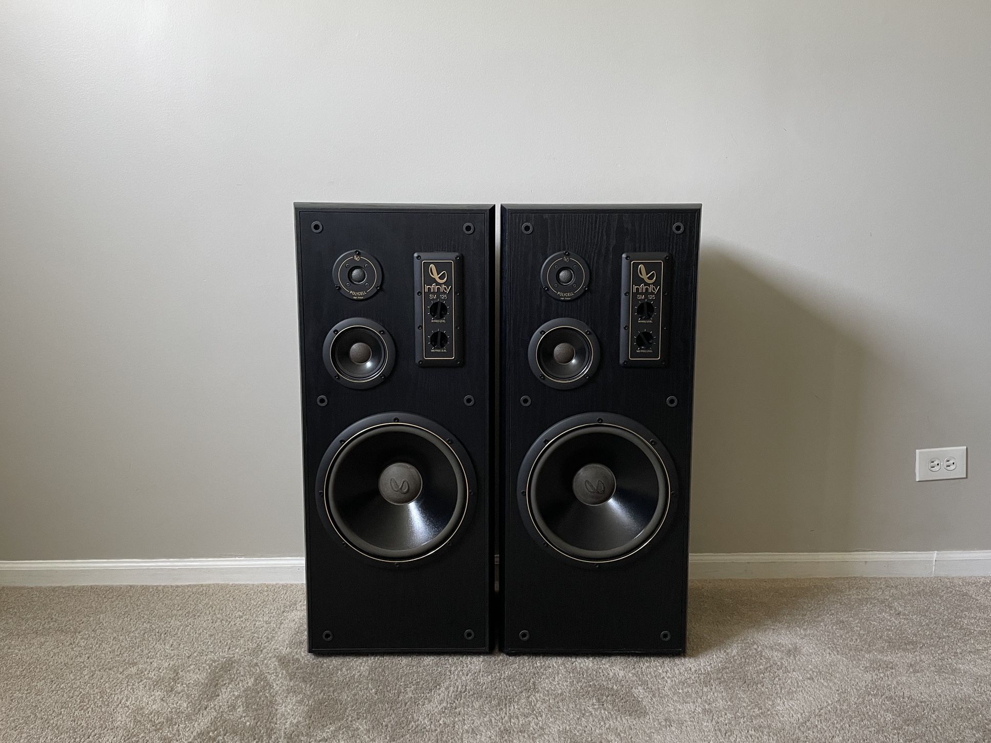 Infinity SM125 3 Way Home Floor Standing Vintage Speakers