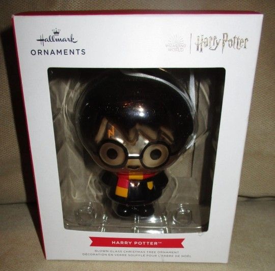 Harry Potter Blown Glass Christmas Tree Ornament Hallmark Wizarding World - NEW