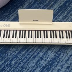 The ONE 61-Key Portable Keyboard Piano (WHITE)