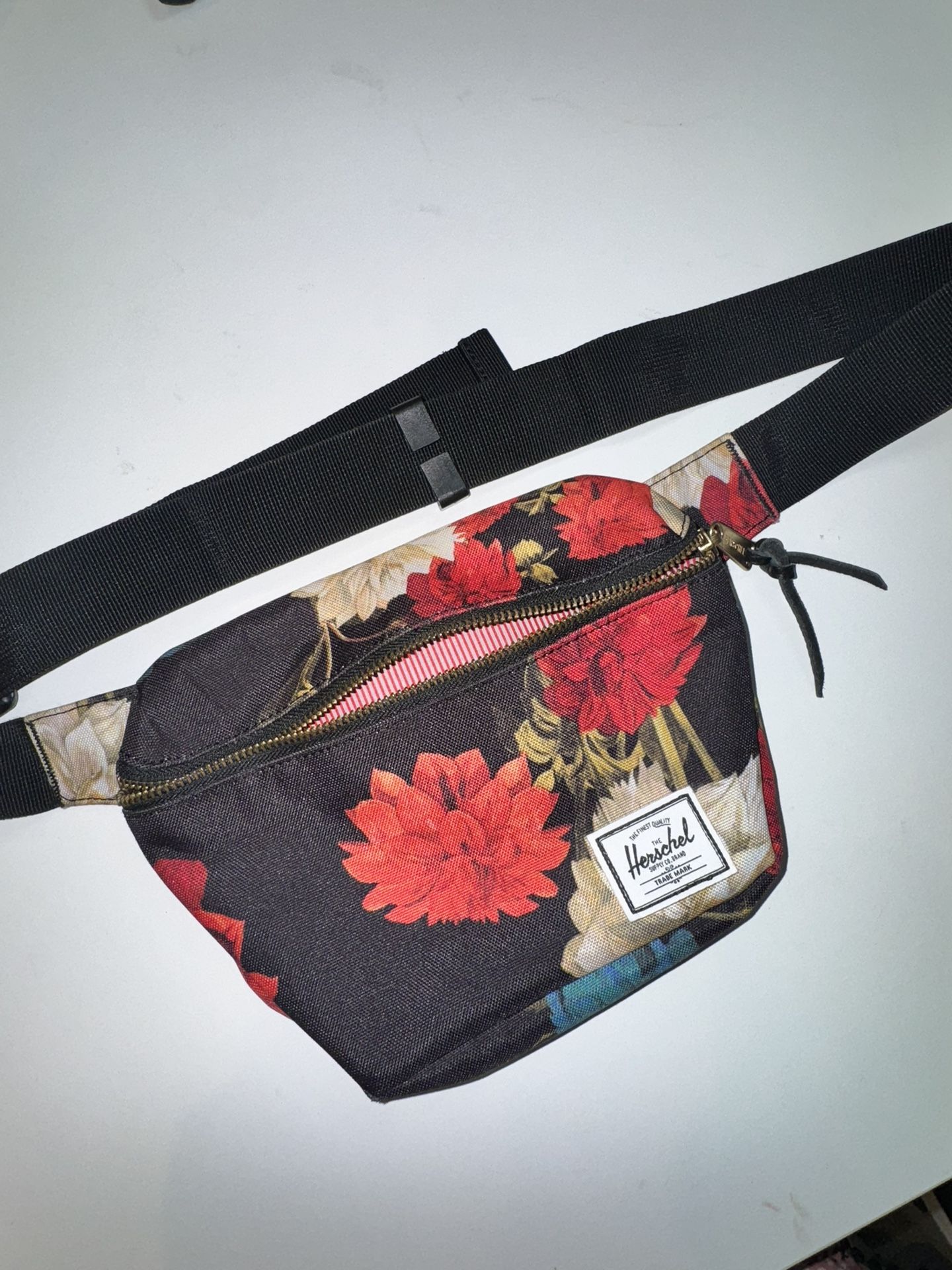 Herschel Floral Canvas Belt Bag Crossbody