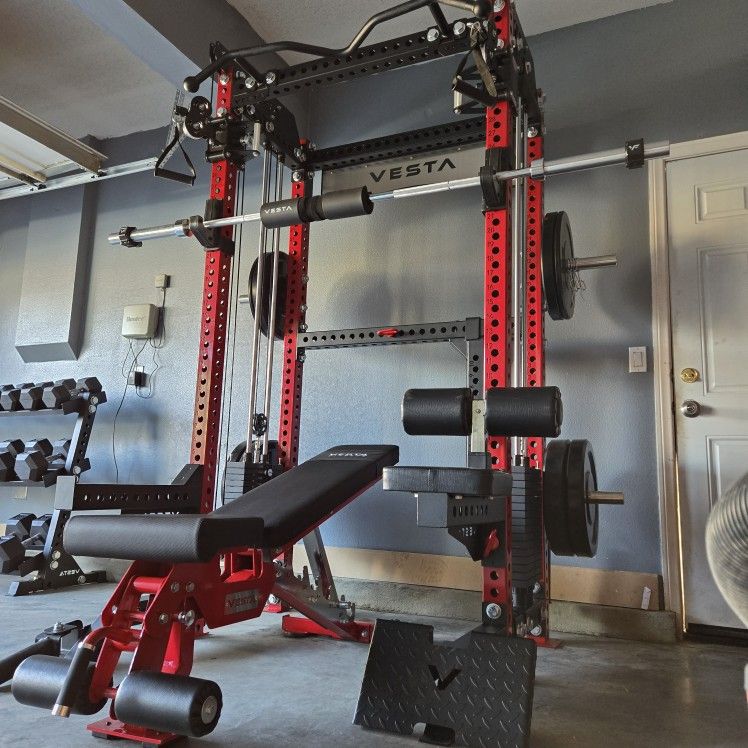 Vesta 2in1 Squat Rack | Functional Trainer | 400lb Weight Stack | Commercial Grade | Pulley |🔴Weights,Bar, & Bench Sold Separately 🔴FREE DELIVERY 🚚