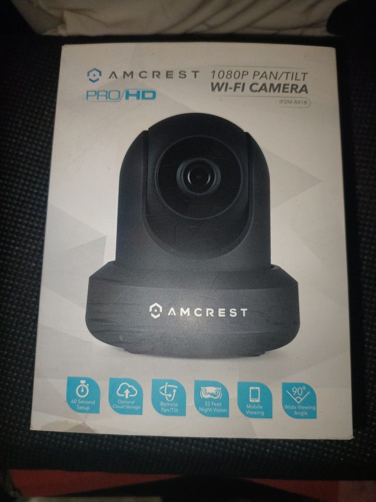 AMCREST PRO HD WI-FI Camera Model IPM-814B New Open Box Never Operated