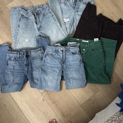American Eagle, Levis, Brandy Melville jeans bundle/lot