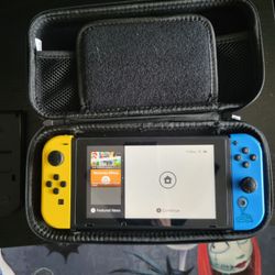Nintendo Switch With 2 Games And Case