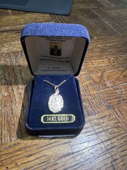 ST. Joseph Carpenters/Dying/Fathers. GOLD Necklace 