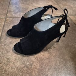 Cole Haan Women's Shoes Size 7, Tie Backs,  Suede Leather And Manmade