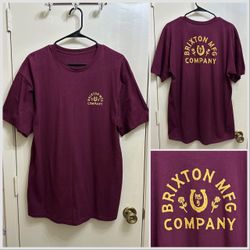 Brixton MFG Co Logo T Shirt Size Large