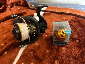 Daiwa BG 6500 spinning reel w/ Gomexus Power Knob
