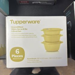 6 Piece Crystal Wave Tupperware