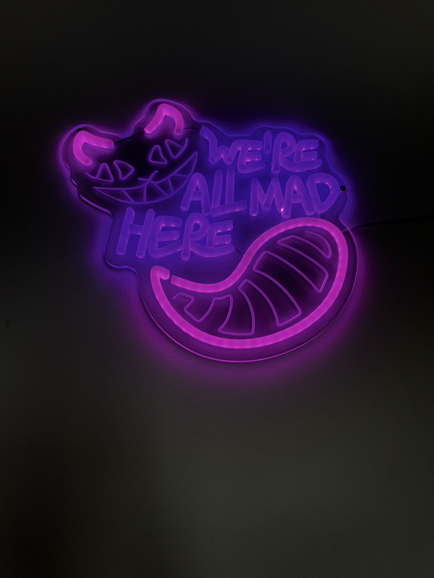 We're All Mad Here Neon Sign
