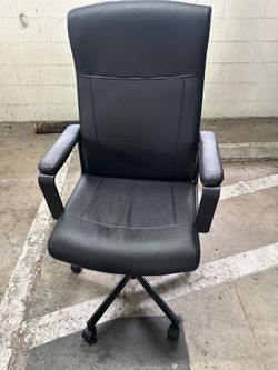 Black Faux Leather Executive Office Chair