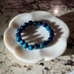 1 - 6.75” Blue Tigers Eye Bracelet