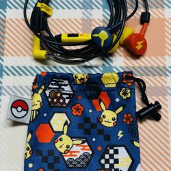 PowerA Wired Earbuds Nintendo Switch Pikachu Blossom Tested Adult Owned Clean