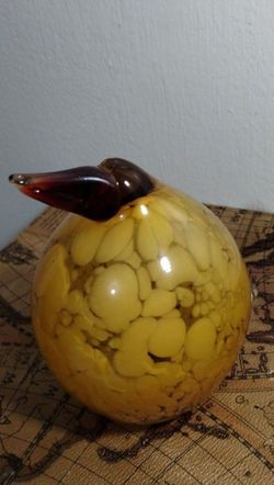 MURANO GLASS BIRD FIGURINE - PAPERWEIGHT 7.5" - M199