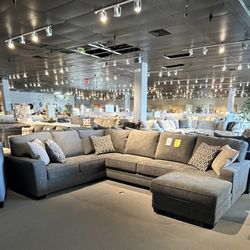 Grey 4PC Chaise Sectional Couch