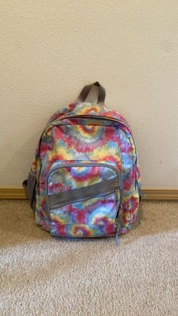 Girls Rainbow Tie Dye Large Backpack